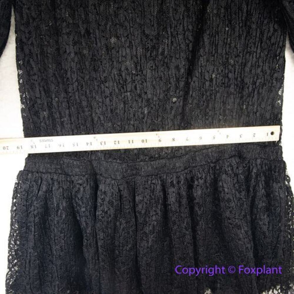 New! Free People One Party Carina Meadow Black Lace Mini Dress With Bandeau,  XL - Picture 9 of 16